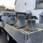 Bells being removed from St John the Baptist Church, Hatherleigh, Devon. November 2023